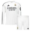 Officiële Voetbalshirt + Korte Broek Real Madrid Thuis 2024-25 Lange Mouw - Kids